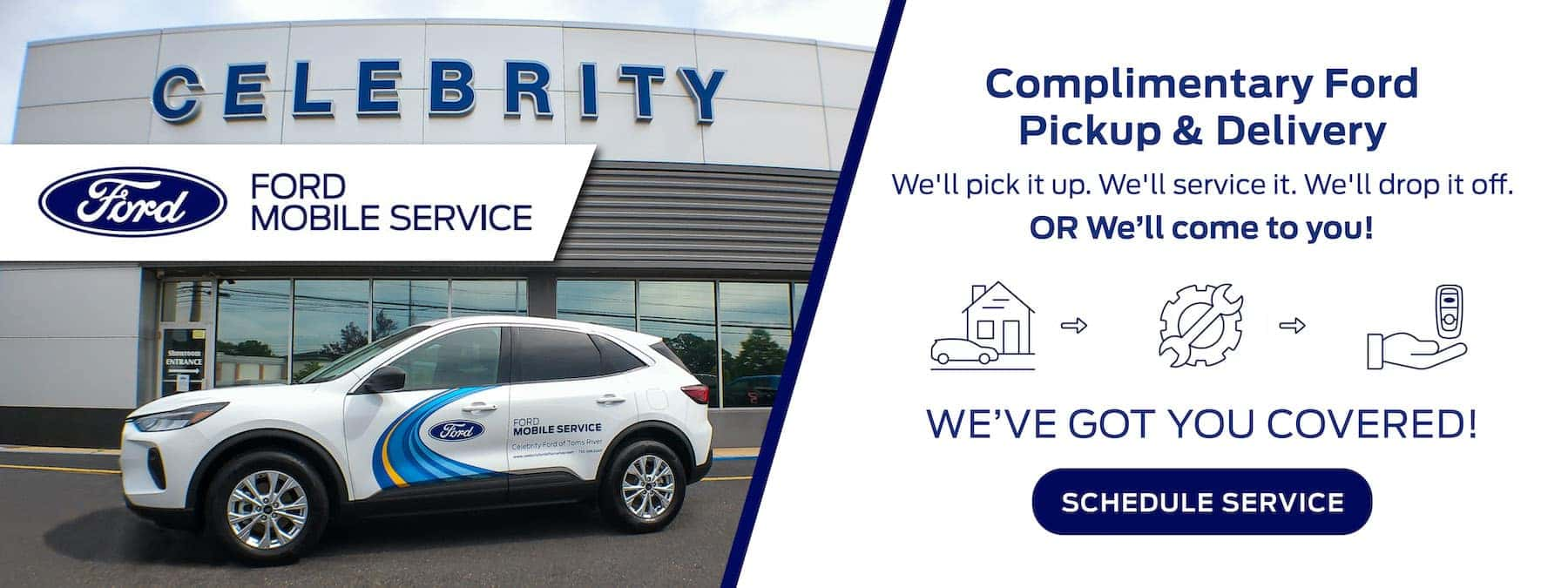 Complimentary Ford Pickup & Delivery at Celebrity Ford of Toms River in Toms River 